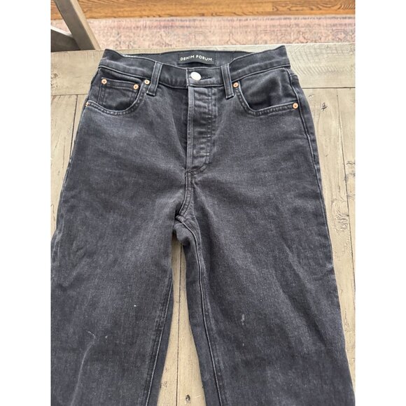 Denim Forum Aritzia The Arlo Hi-Rise Straight Jeans Black Size 24 - Picture 3 of 4